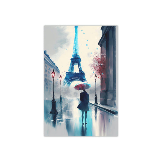 Parisian Romance - Lady with Umbrella - Satin Posters