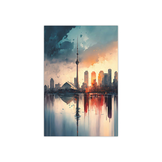 Toronto Skyline at Dusk - Satin Posters