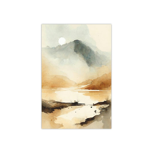 The Mountain River - A Soft Focus Watercolor Masterpiece - Satin Posters