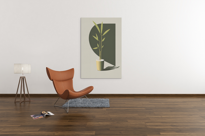 Minimalist Lucky Bamboos - Satin Posters