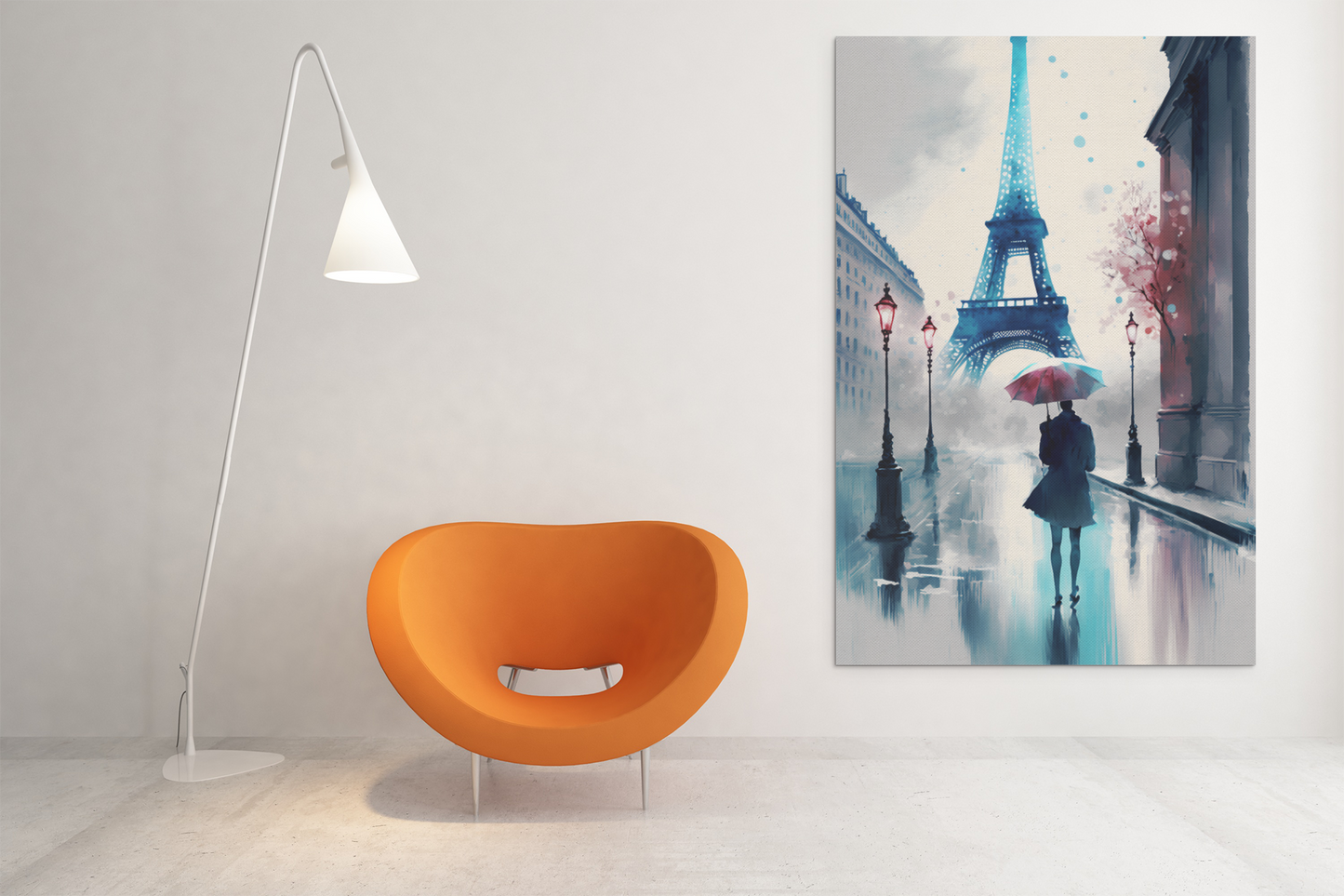 Parisian Romance - Lady with Umbrella - Satin Posters