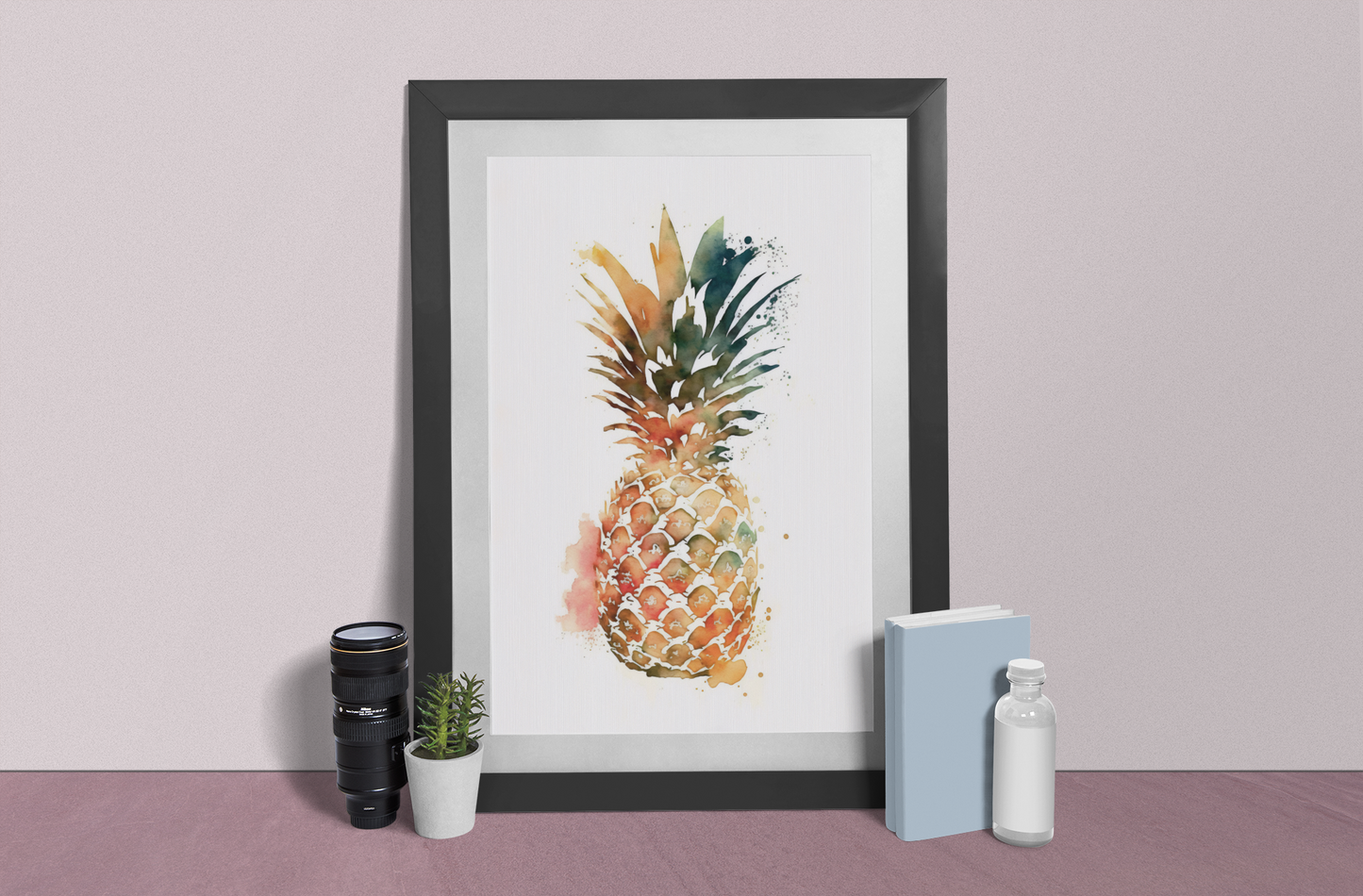 Solo Pineapple - A Minimalist Masterpiece - Satin Posters