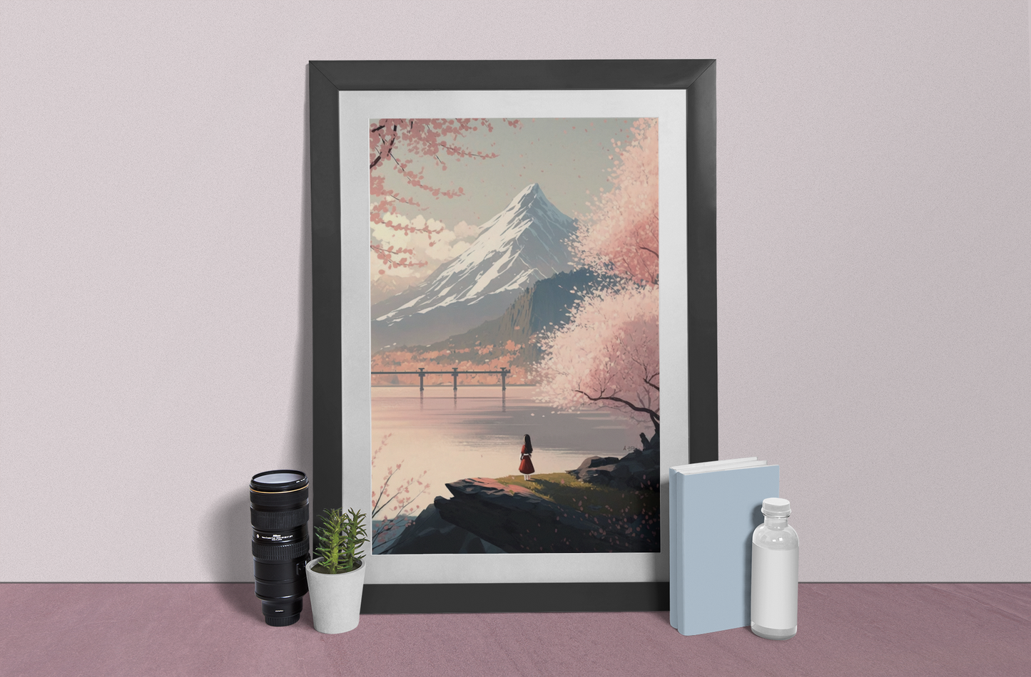 Sakura Dreams - A Whimsical Watercolor of Cherry Blossoms in Japan - Satin Posters
