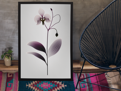 Minimalist Purple Orchid - Satin Posters