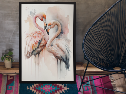 Flamingo Paradise - Satin Posters